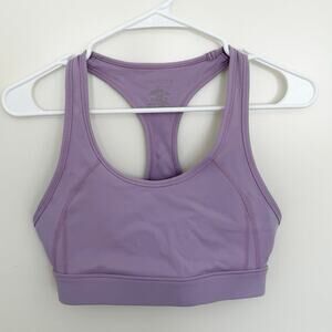 BANDIER Racer Back Sports Bra Lilac Purple Small